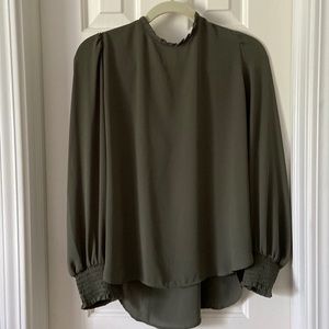 LOFT Olive Green Blouse